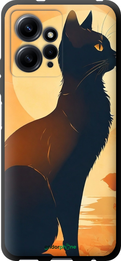 TPU чехол Черная кошка v2 для Xiaomi Redmi Note 12 4G - 5830b-3021 изображение 