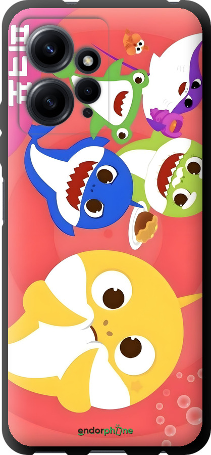 TPU чехол Бейби Шаркс для Xiaomi Redmi Note 12 4G - 6305b-3021 изображение 