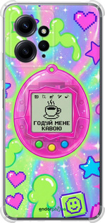 Силикон с усиленными углами чехол Y2K Aesthetic Retro Pet: Годуй мене кавою для Xiaomi Redmi Note 12 4G - 6784sp-3021 изображение 