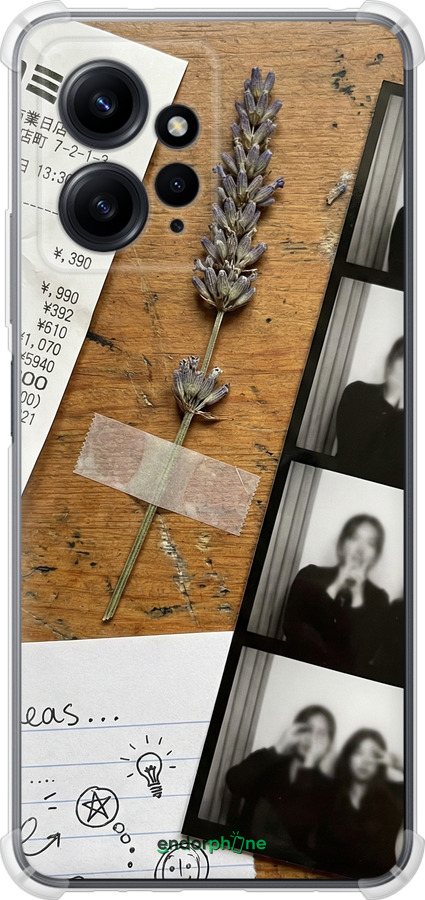 Силикон с усиленными углами чехол Aesthetic Scrapbook Collage для Xiaomi Redmi Note 12 4G - 6773sp-3021 изображение 