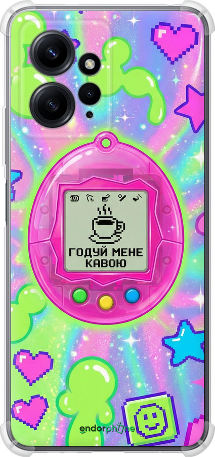 Силикон с усиленными углами чехол Y2K Aesthetic Retro Pet: Годуй мене кавою для Xiaomi Redmi Note 12 4G - 6784sp-3021 изображение 