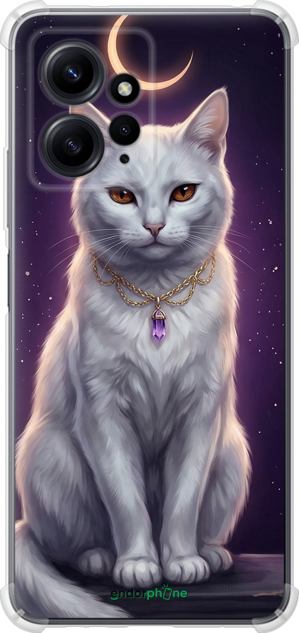 Силіконовий протиударний с посиленими кутами чехол Mystic White Cat Gothic Dark Purple Gold для Xiaomi Redmi Note 12 4G - 6805sp-3021 изображение 