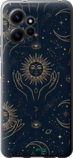 Силіконовий чехол Celestial Harmony: Sun & Moon Gold Mystic Pattern для Xiaomi Redmi Note 12 4G - 6778u-3021 изображение 