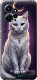 Силіконовий чехол Mystic White Cat Gothic Dark Purple Gold для Xiaomi Redmi Note 12 4G - 6805u-3021 изображение 