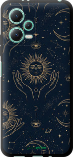 TPU чехол Celestial Harmony: Sun & Moon Gold Mystic Pattern для Xiaomi Redmi Note 12 5G - 6778b-2934 изображение 