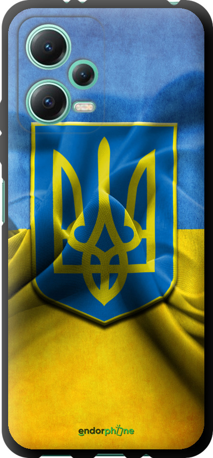 

TPU чорний чохол "Прапор та герб України" для Xiaomi Redmi Note 12 5G, Блакитний