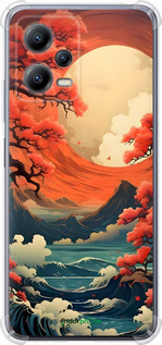 Силикон с усиленными углами чехол Природа японии для Xiaomi Redmi Note 12 5G - 6327sp-2934 изображение 