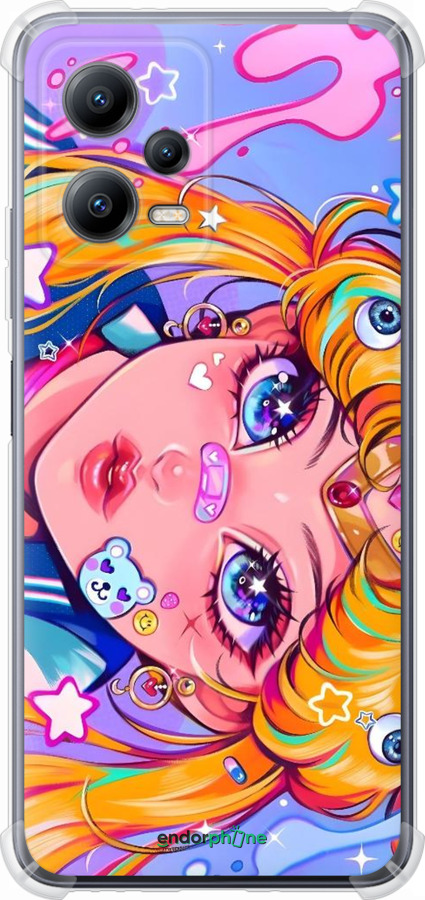 Силикон с усиленными углами чехол Сейлор Мун 4 для Xiaomi Redmi Note 12 5G - 6353sp-2934 изображение 