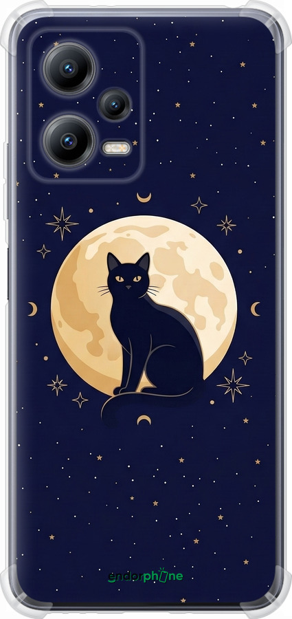 Силикон с усиленными углами чехол Cute Cat Celestial/Witchy для Xiaomi Redmi Note 12 5G - 6787sp-2934 изображение 