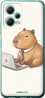 Силиконовый чехол 'Funny Capybara CEO Working' для Xiaomi Redmi Note 12 5G изображение 1