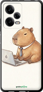 TPU чехол Funny Capybara CEO Working для Xiaomi Redmi Note 12 Pro 5G - 6777b-2932 изображение 