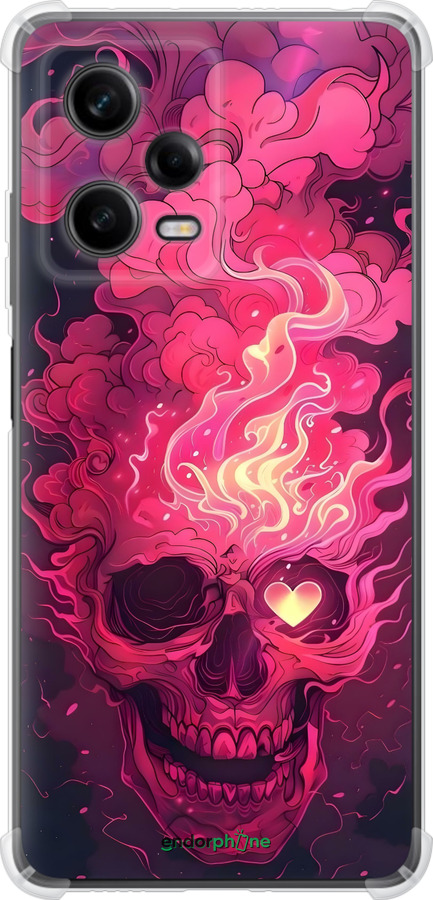 Силикон с усиленными углами чехол Череп арт для Xiaomi Redmi Note 12 Pro 5G - 6385sp-2932 изображение 