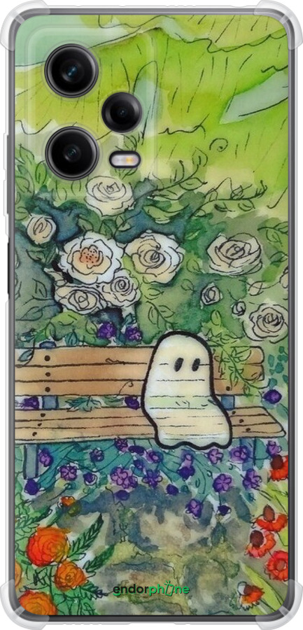 Силіконовий протиударний с посиленими кутами чехол Сумний привид для Xiaomi Redmi Note 12 Pro 5G - 6403sp-2932 изображение 