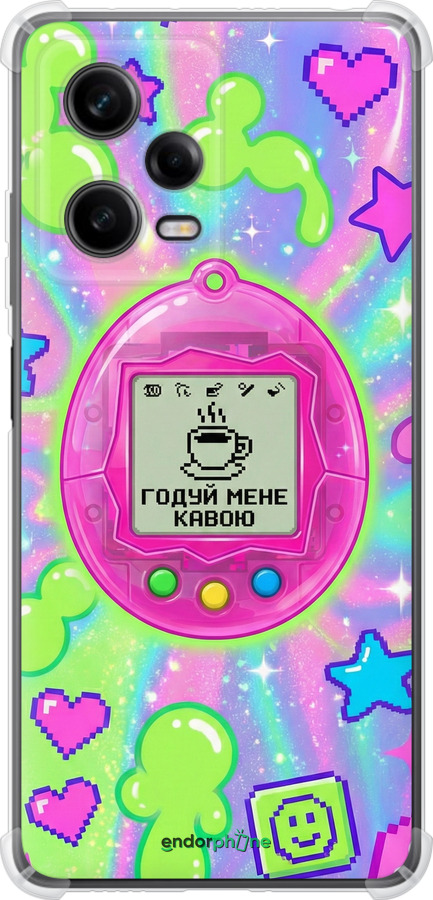 Силіконовий протиударний с посиленими кутами чехол Y2K Aesthetic Retro Pet: Годуй мене кавою для Xiaomi Redmi Note 12 Pro 5G - 6784sp-2932 изображение 