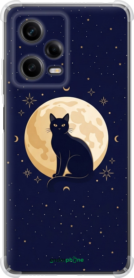 Силикон с усиленными углами чехол Cute Cat Celestial/Witchy для Xiaomi Redmi Note 12 Pro 5G - 6787sp-2932 изображение 