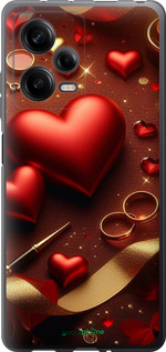 Силиконовый чехол Сердечки v3 для Xiaomi Redmi Note 12 Pro 5G - 5833u-2932 изображение 