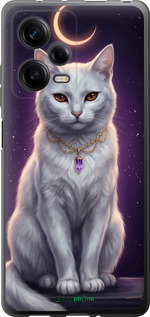 Силиконовый чехол Mystic White Cat Gothic Dark Purple Gold для Xiaomi Redmi Note 12 Pro 5G - 6805u-2932 изображение 