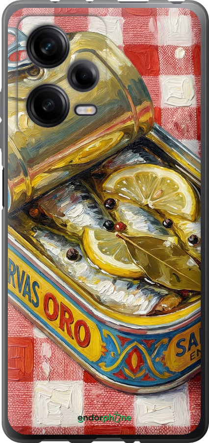 Силиконовый чехол Vintage Sardine Tin Phone для Xiaomi Redmi Note 12 Pro 5G - 6772u-2932 изображение 