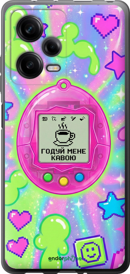 Силиконовый чехол Y2K Aesthetic Retro Pet: Годуй мене кавою для Xiaomi Redmi Note 12 Pro 5G - 6784u-2932 изображение 