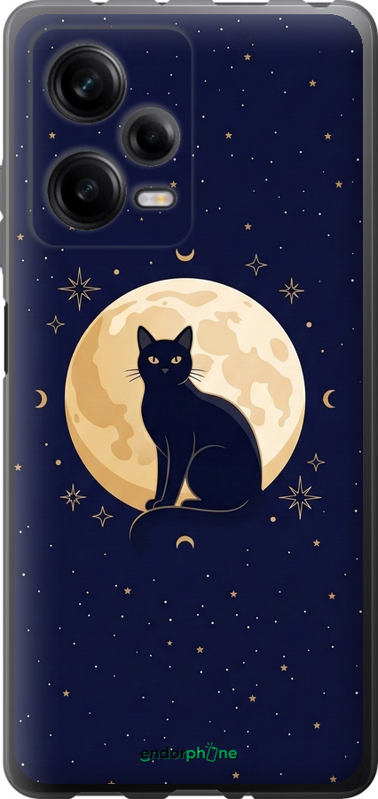 Силиконовый чехол Cute Cat Celestial/Witchy для Xiaomi Redmi Note 12 Pro 5G - 6787u-2932 изображение 