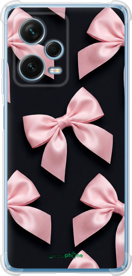 Силіконовий протиударний с посиленими кутами чехол Coquette Ribbons Dark Coquette для Xiaomi Redmi Note 12 Pro+ 5G - 6767sp-3612 изображение 