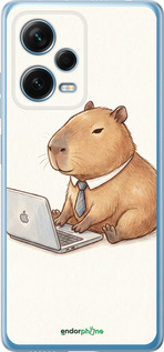 Силиконовый чехол 'Funny Capybara CEO Working' для Xiaomi Redmi Note 12 Pro+ 5G изображение 1