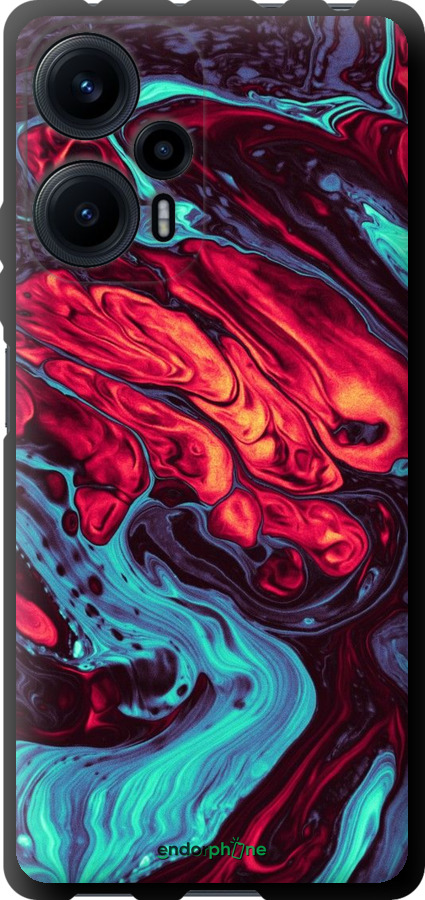 TPU чехол Синяя красная абстакция для Xiaomi Redmi Note 12 Turbo - 5339b-3025 изображение 