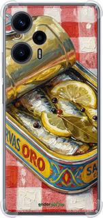 Силикон с усиленными углами чехол Vintage Sardine Tin Phone для Xiaomi Redmi Note 12 Turbo - 6772sp-3025 изображение 