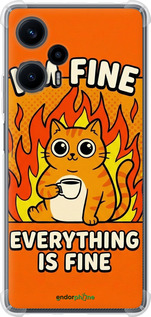 Силикон с усиленными углами чехол 'Funny Cat' для Xiaomi Poco F5 изображение 5