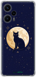 Силикон с усиленными углами чехол 'Cute Cat Celestial/Witchy' для Xiaomi Poco F5 изображение 3