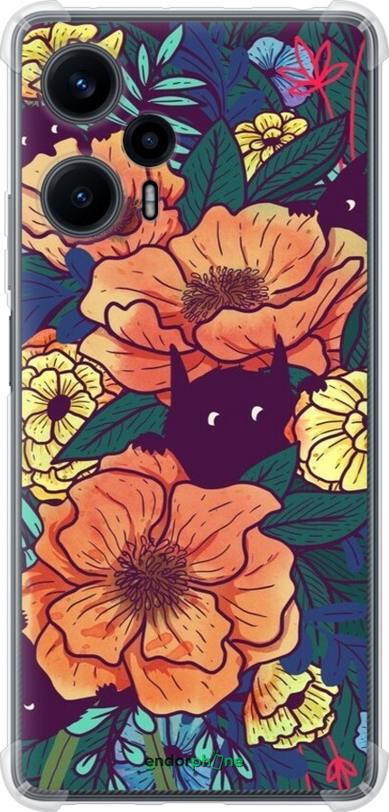 Силикон с усиленными углами чехол С изображением полевых цветов для Xiaomi Poco F5 - 6419sp-3170 изображение 