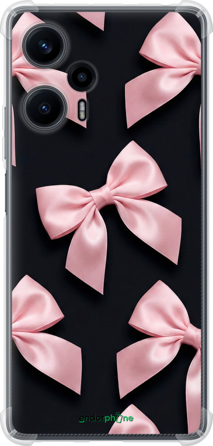 Силикон с усиленными углами чехол Coquette Ribbons Dark Coquette для Xiaomi Redmi Note 12 Turbo - 6767sp-3025 изображение 