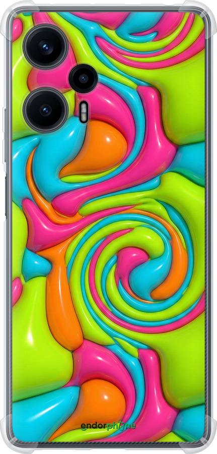 Силикон с усиленными углами чехол Y2K Jelly Dream для Xiaomi Redmi Note 12 Turbo - 6780sp-3025 изображение 