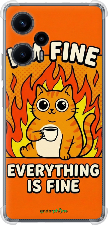 Силикон с усиленными углами чехол Funny Cat для Xiaomi Poco F5 - 6786sp-3170 изображение 