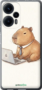 Силиконовый чехол 'Funny Capybara CEO Working' для Xiaomi Poco F5 изображение 1