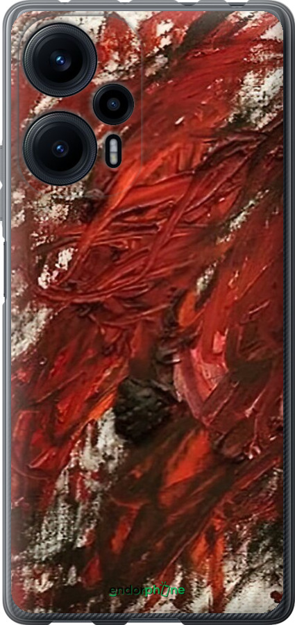 Силиконовый чехол Абстрактная композиция в красных тонах для Xiaomi Redmi Note 12 Turbo - 6541u-3025 изображение 