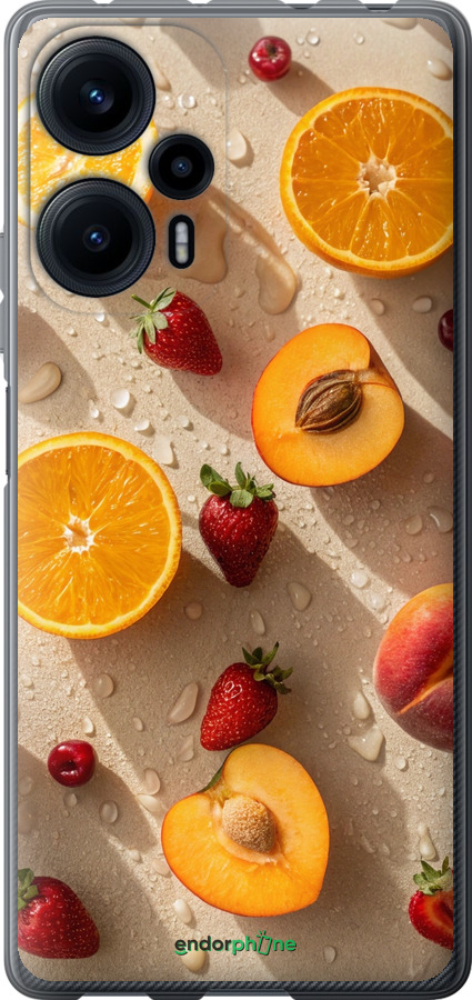Силиконовый чехол Фрукты 3 для Xiaomi Redmi Note 12 Turbo - 6703u-3025 изображение 