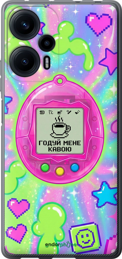 Силиконовый чехол Y2K Aesthetic Retro Pet: Годуй мене кавою для Xiaomi Poco F5 - 6784u-3170 изображение 