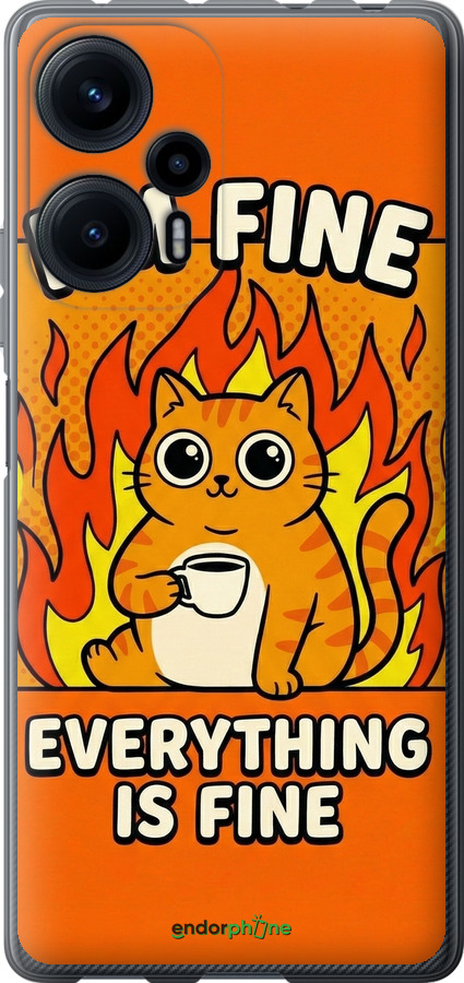 Силіконовий чехол Funny Cat для Xiaomi Redmi Note 12 Turbo - 6786u-3025 изображение 