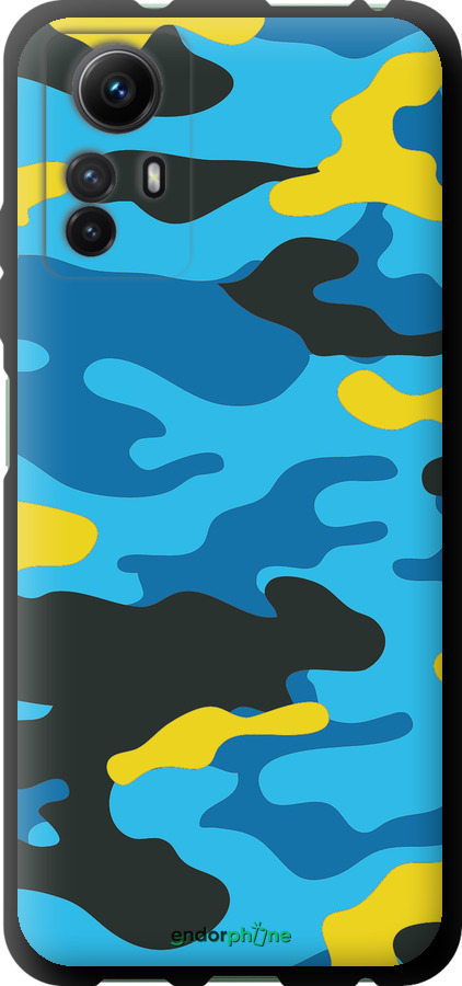 TPU чехол Желто-голубой камуфляж для Xiaomi Redmi Note 12S - 1084b-3065 изображение 