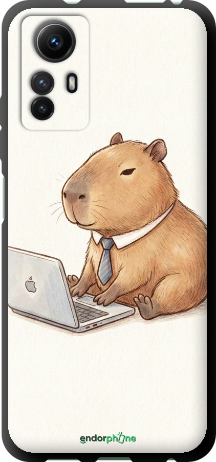 TPU чехол Funny Capybara CEO Working для Xiaomi Redmi Note 12S - 6777b-3065 изображение 
