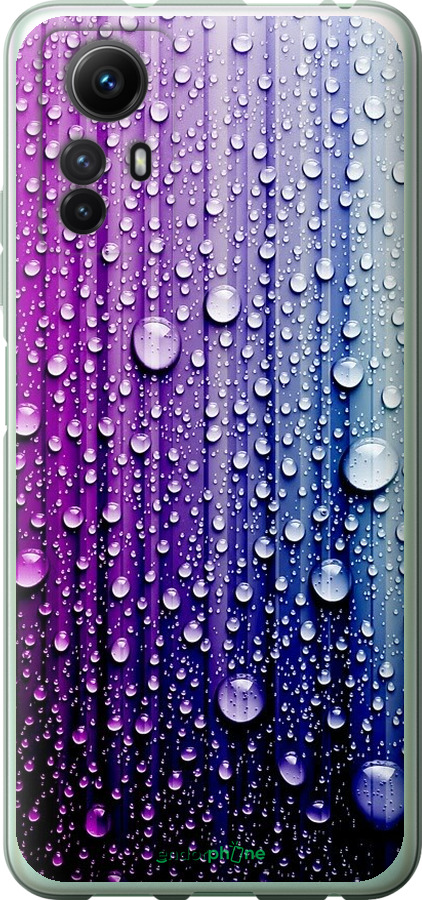 

Силіконовий чохол "Краплини води" для Xiaomi Redmi Note 12S, Синій