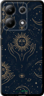 TPU чехол Celestial Harmony: Sun & Moon Gold Mystic Pattern для Xiaomi Redmi Note 13 4G - 6778b-3654 изображение 