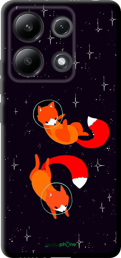 TPU чехол Лисички в космосе для Xiaomi Redmi Note 13 4G - 4519b-3654 изображение 