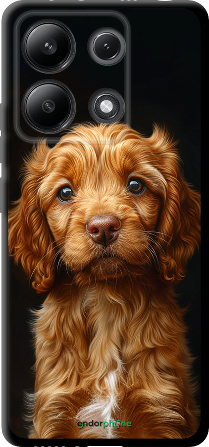 TPU чехол Cocker spaniel на черном фоне для Xiaomi Redmi Note 13 4G - 6137b-3654 изображение 