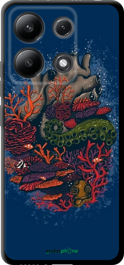TPU чехол Сердце моря для Xiaomi Redmi Note 13 4G - 6506b-3654 изображение 