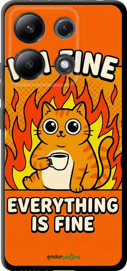 TPU чехол Funny Cat для Xiaomi Redmi Note 13 4G - 6786b-3654 изображение 