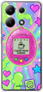 Силикон с усиленными углами чехол 'Y2K Aesthetic Retro Pet: Годуй мене кавою' для Xiaomi Redmi Note 13 4G изображение 9