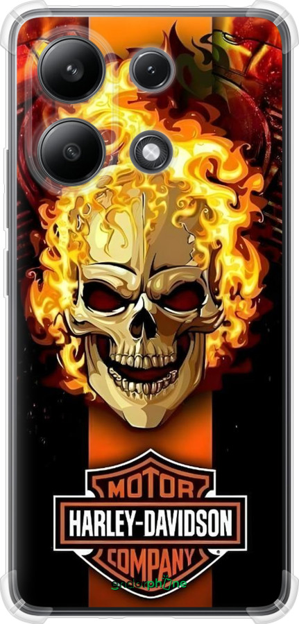 Силикон с усиленными углами чехол Харлей девидсон для Xiaomi Redmi Note 13 4G - 6370sp-3654 изображение 