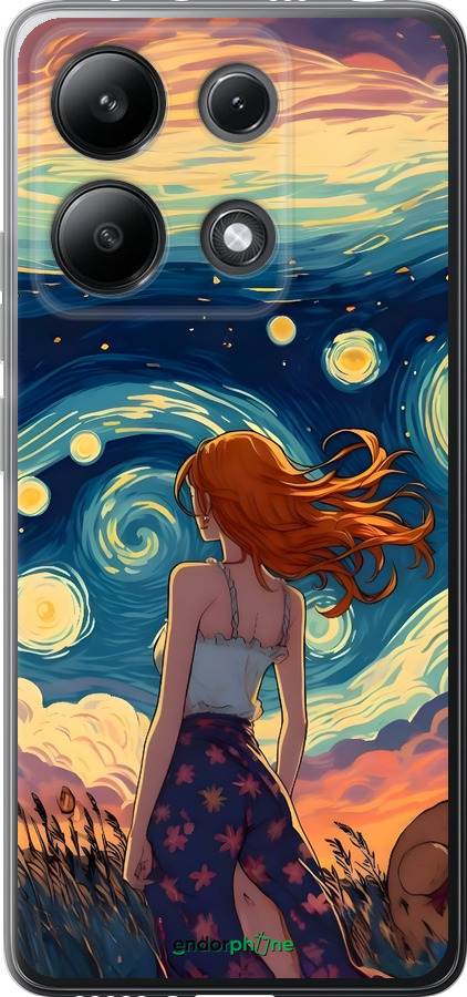 Силіконовий чехол Дівчина Арт для Xiaomi Redmi Note 13 4G - 6325u-3654 изображение 